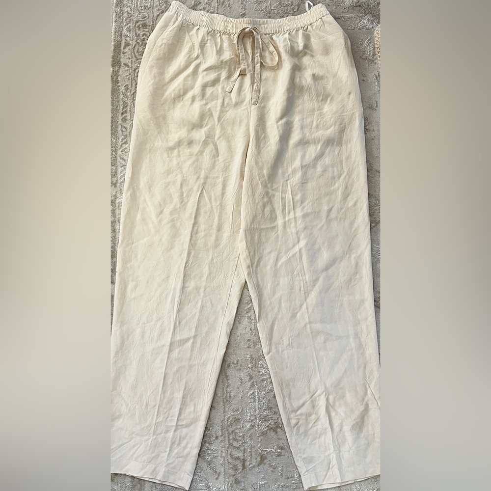 Women’s 100% silk Cream Pants